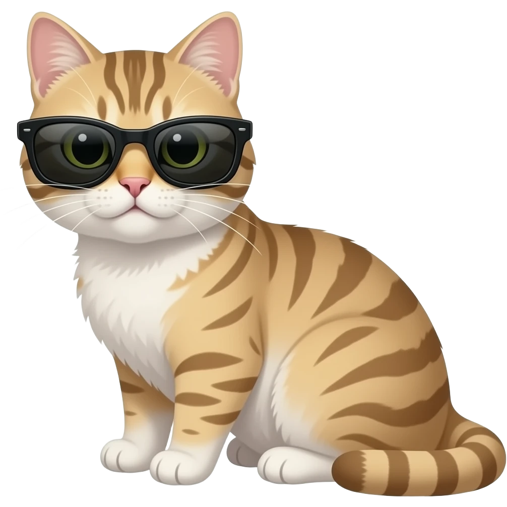 Cat wearing sunglasses emoji
