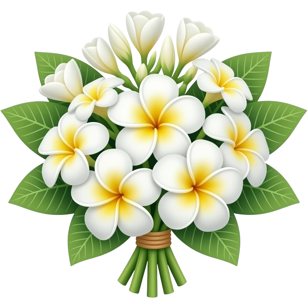 Plumeria bouquet emoji