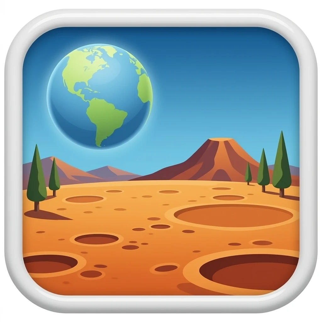 a full view of planet Mars from space emoji