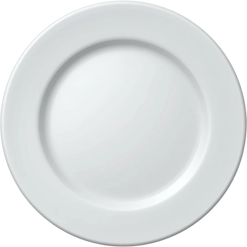 an empy plate from 45 degree angle from side emoji