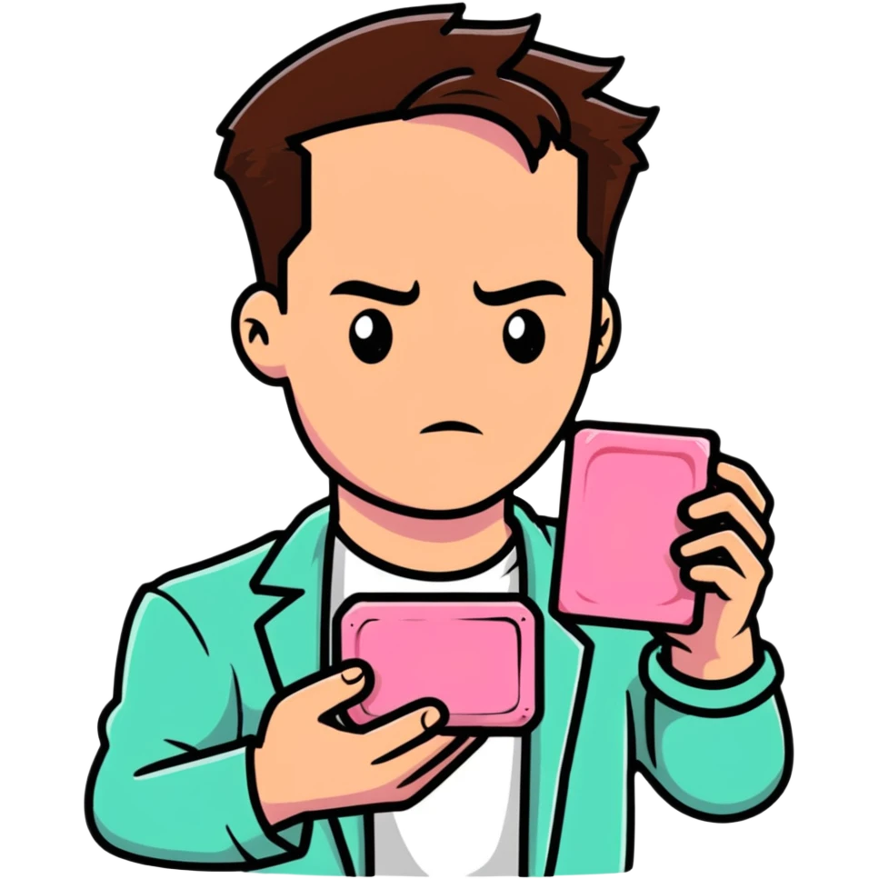 Make the background fully transparent. Edit the image in the style of Telegram stickers: bright colors, clear contours, modern cartoon style. Depict Tyler Durden holding pink soap in his hand. emoji