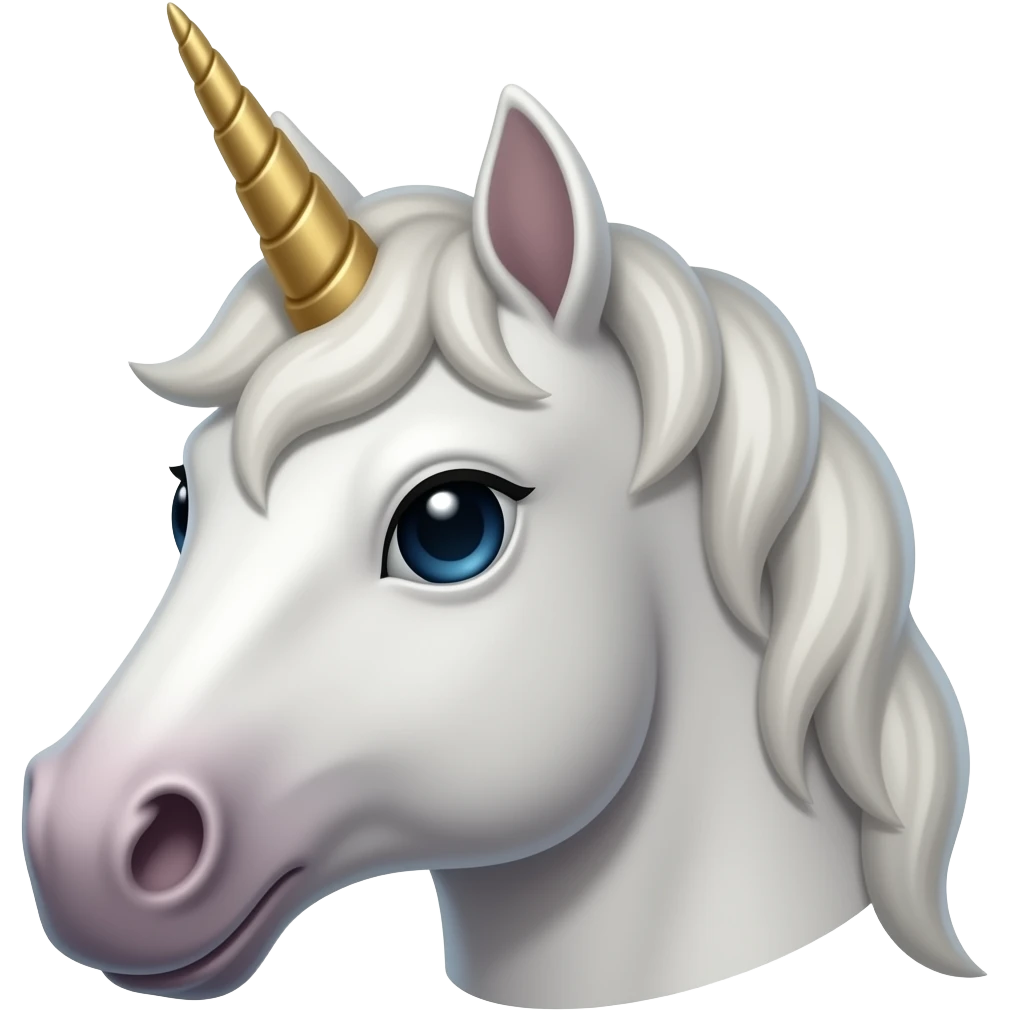 animal unicorn front view with half body closse up emoji