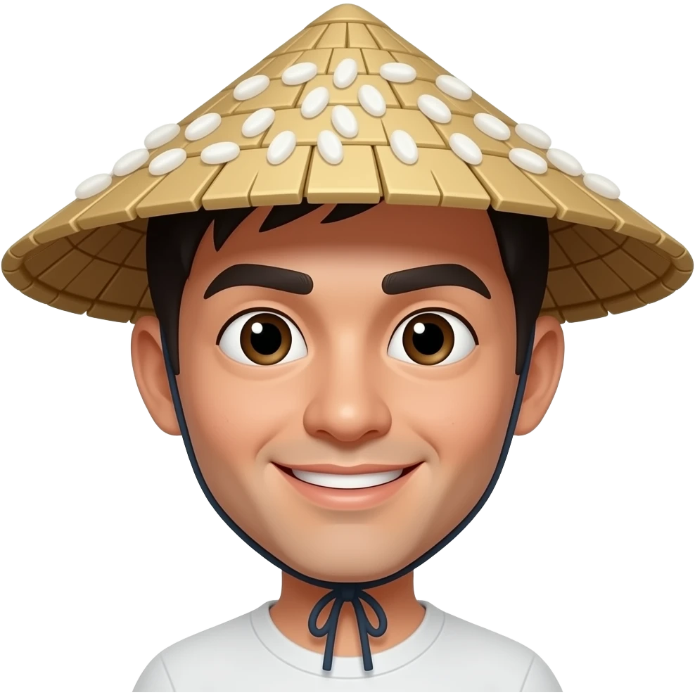 give him a rice hat emoji