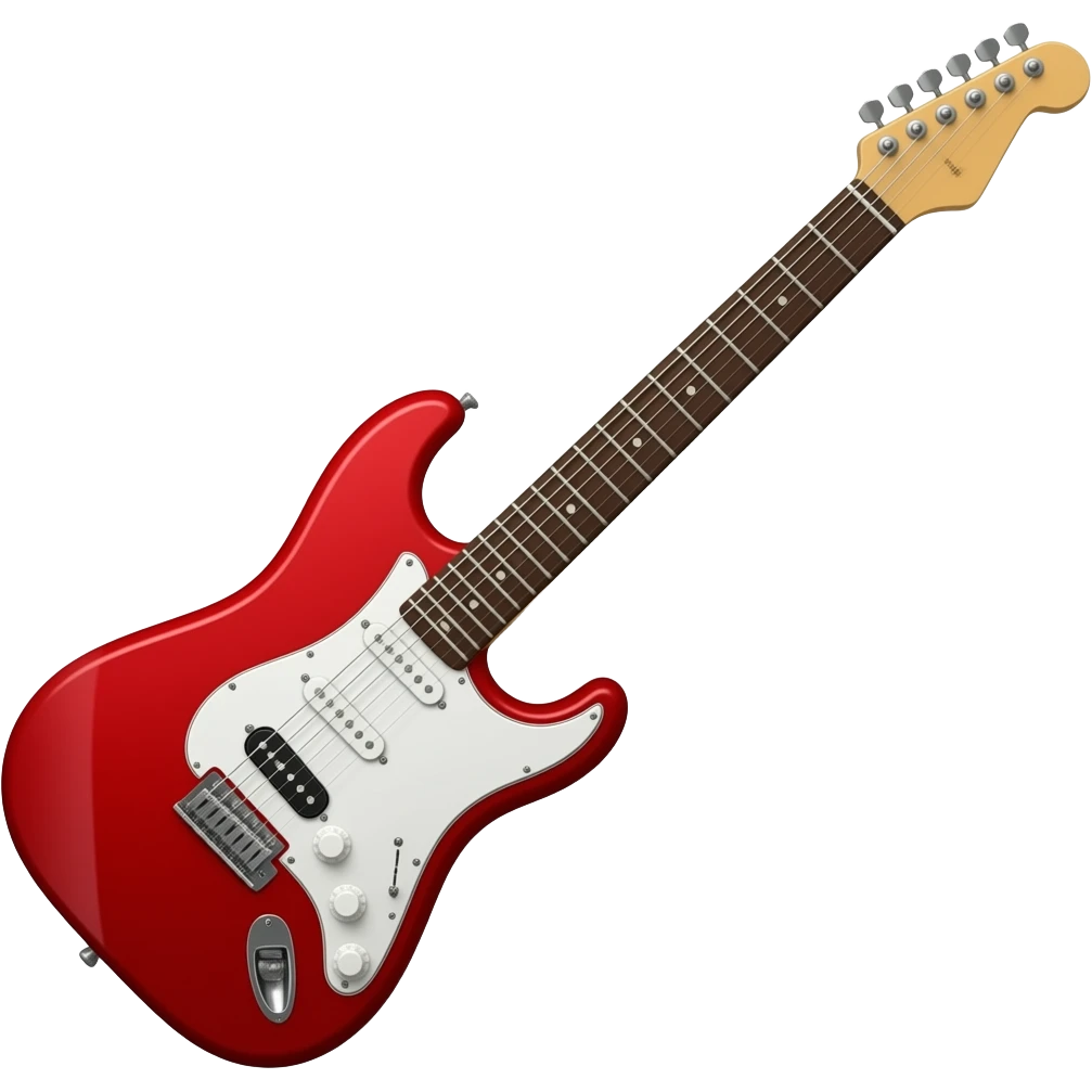 electric guitar thats red emoji