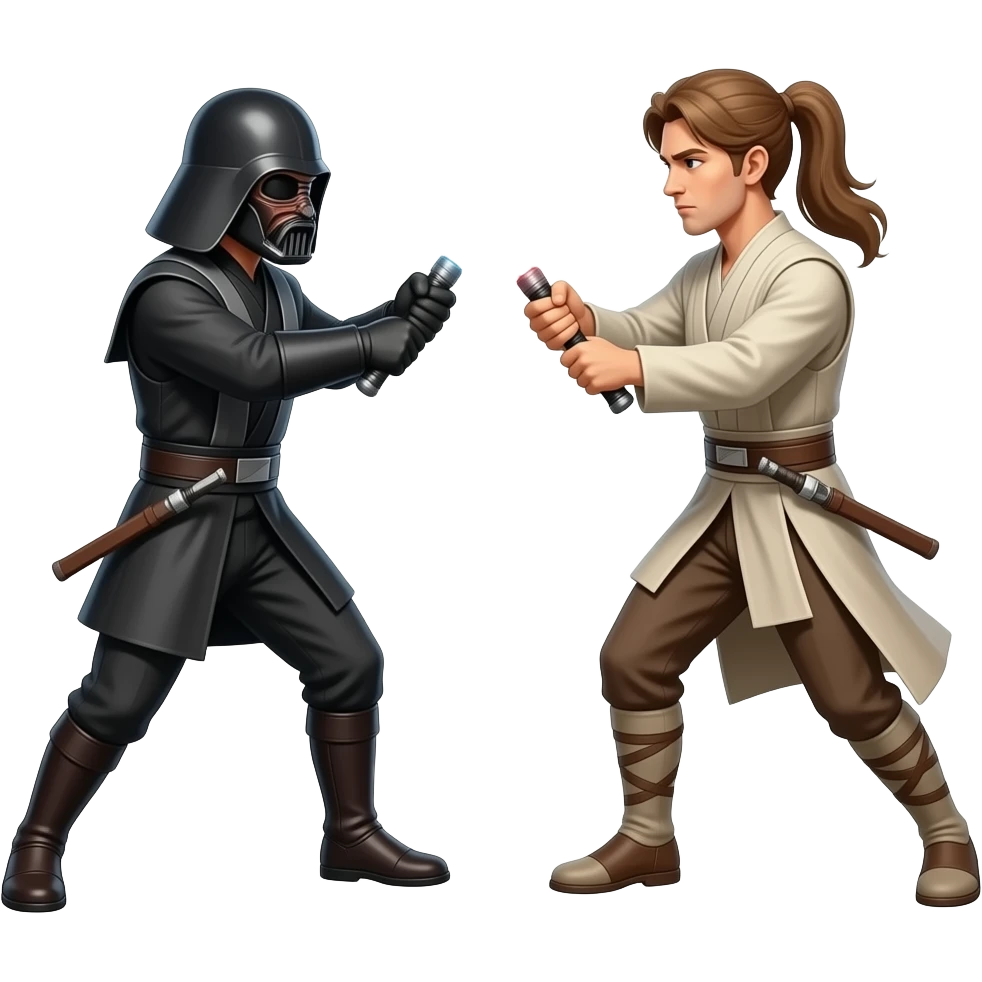 lightsabers fighting emoji