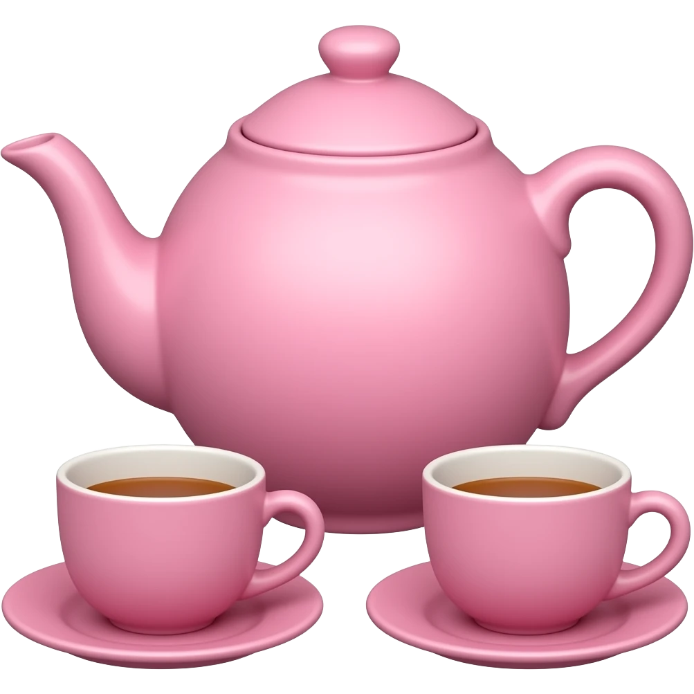 pink tea set emoji