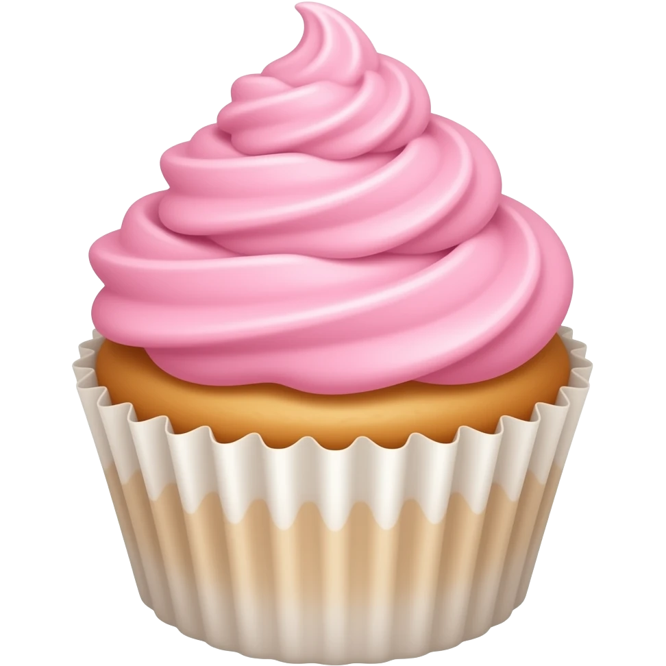 Cupcake with pink icing emoji