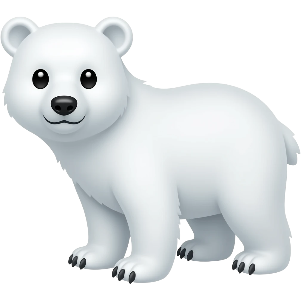Happy polar bear emoji