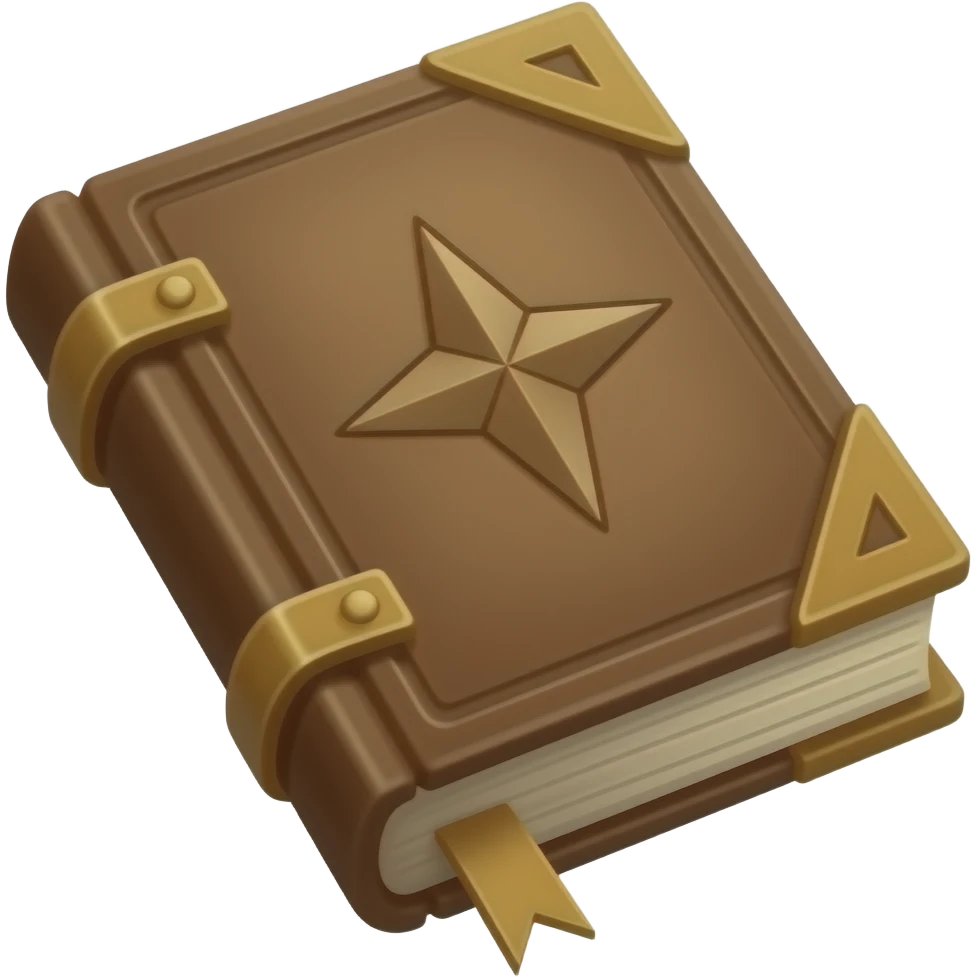 spellbook with a four point star on cover emoji