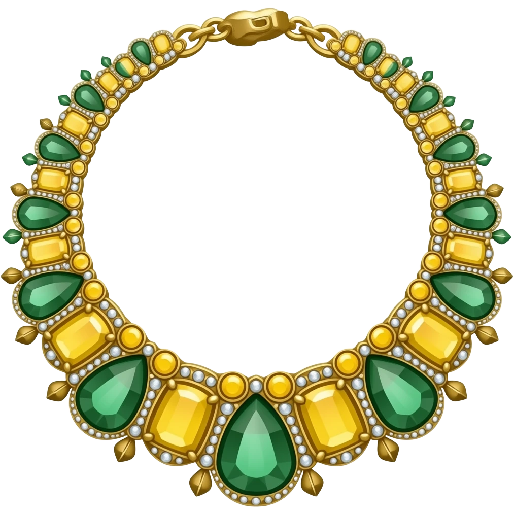yellow jeweled necklace emoji