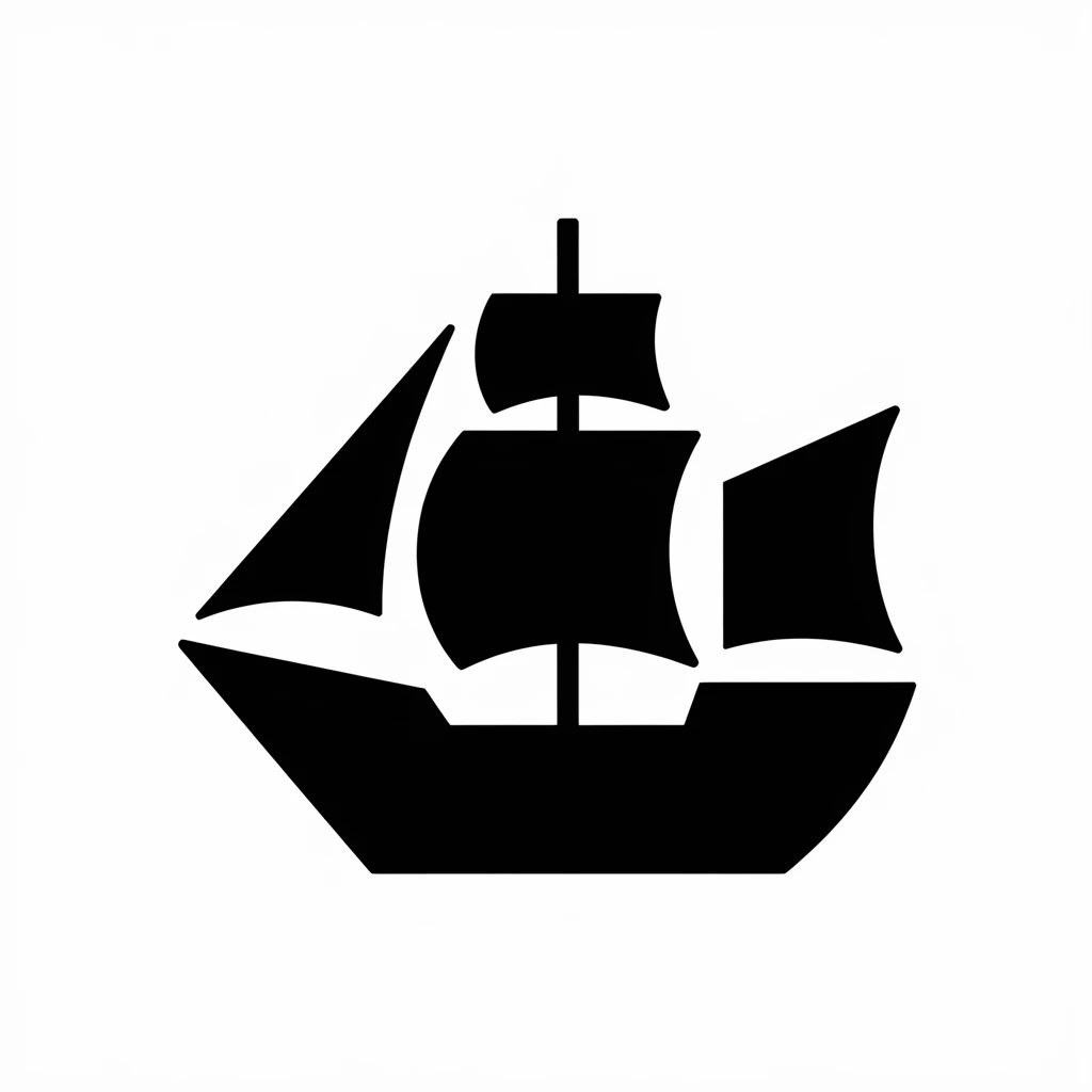 Ship icon black silhouette emoji