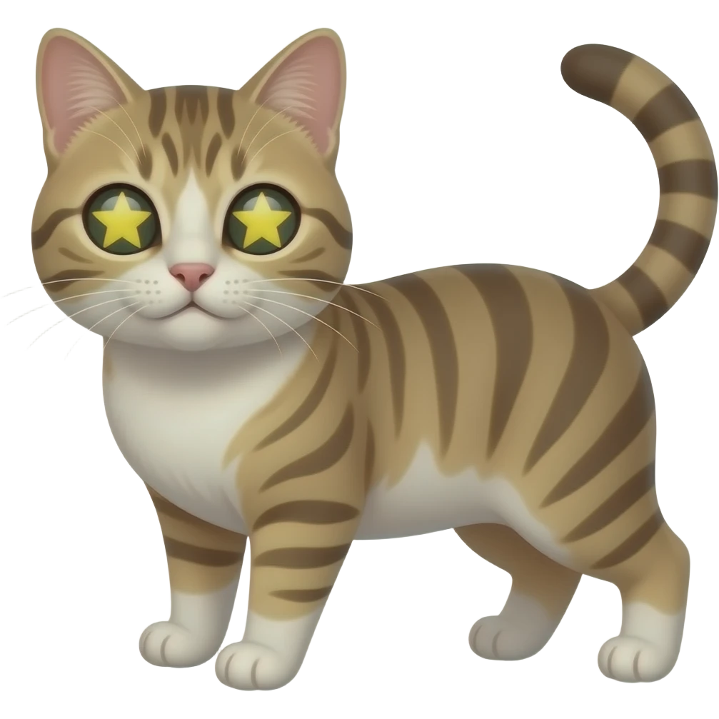 Gato con ojos de estrella emoji