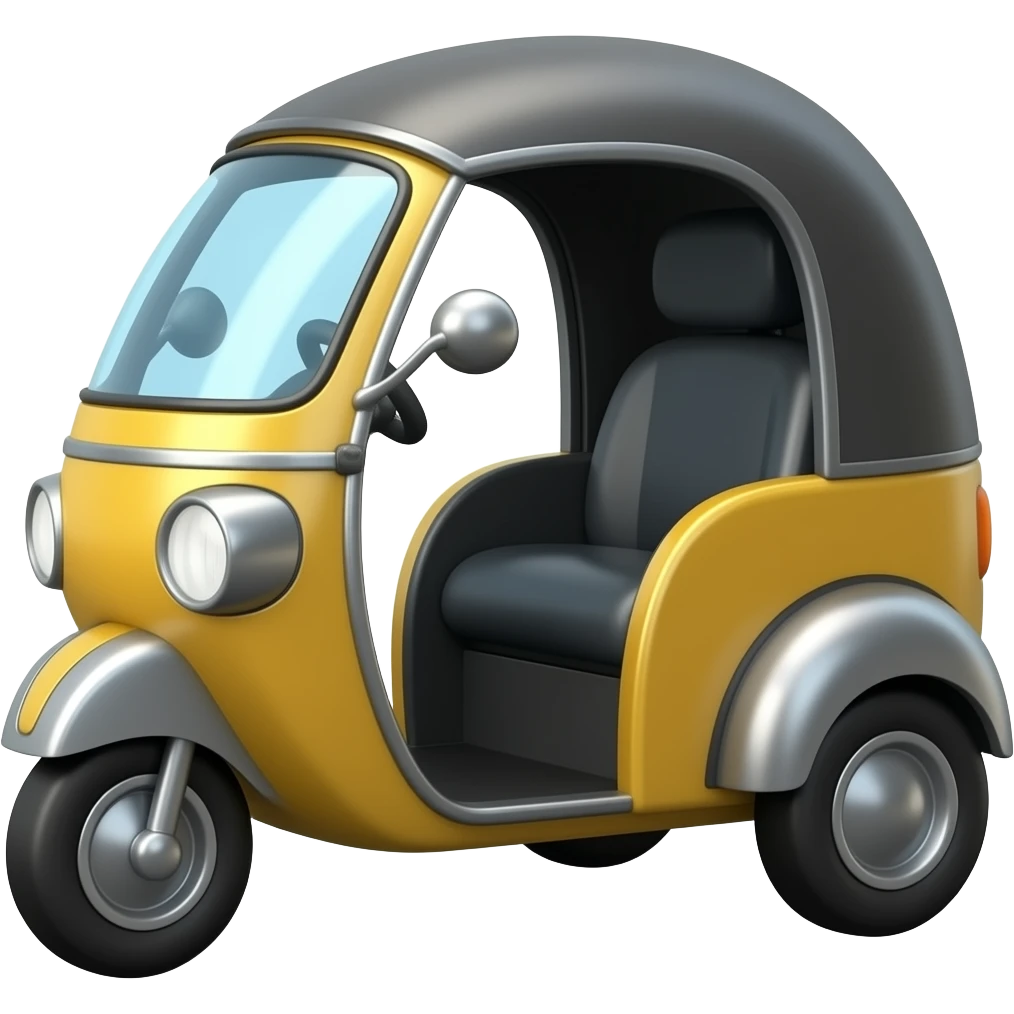 Car with 3 wheels emoji