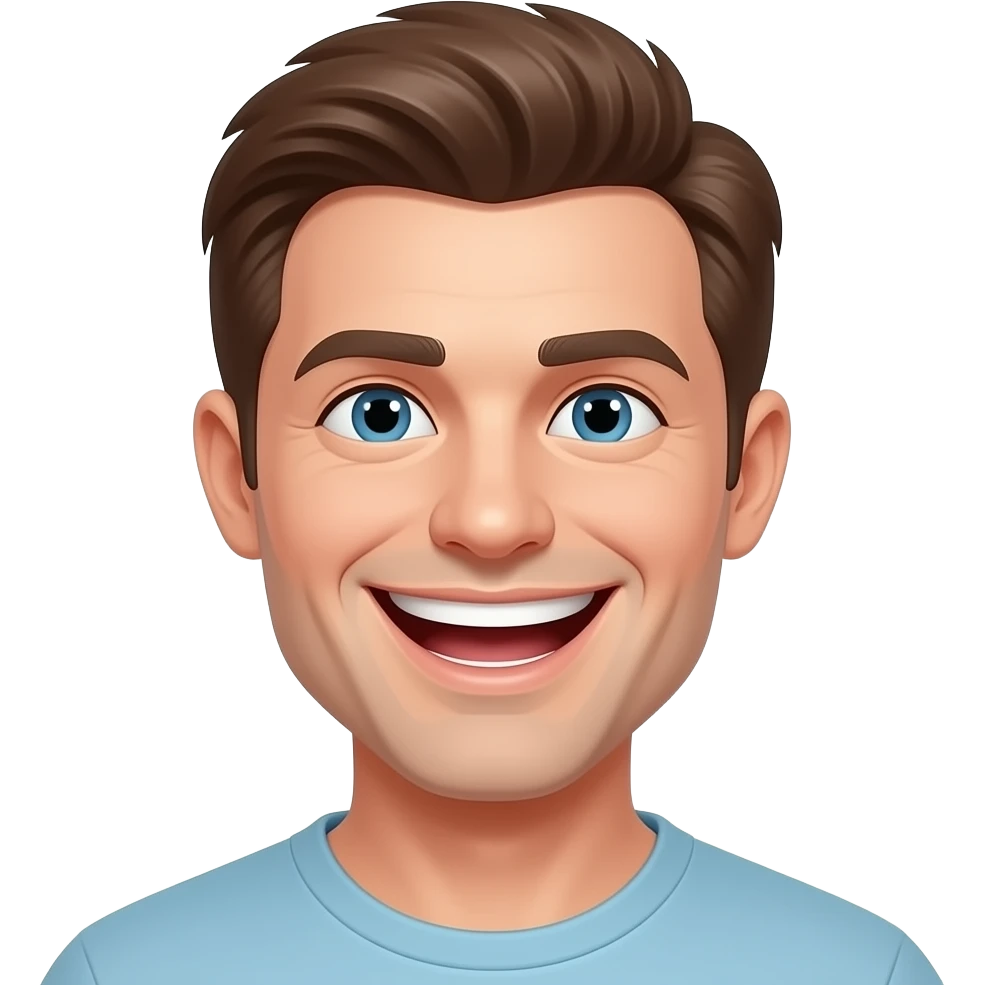 A good friend of mine, who is really funny, would be perfect to make  a bunch of smiles with a cartoon version of him. If it’s OK, I send you a picture of him. I can also send you a comic character based on his real life appearance emoji