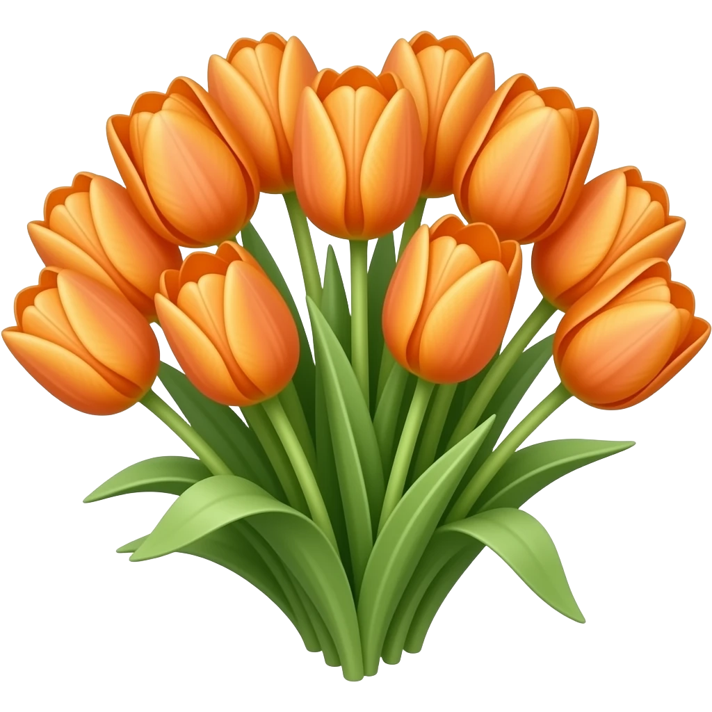 a bunch of orange tulips emoji