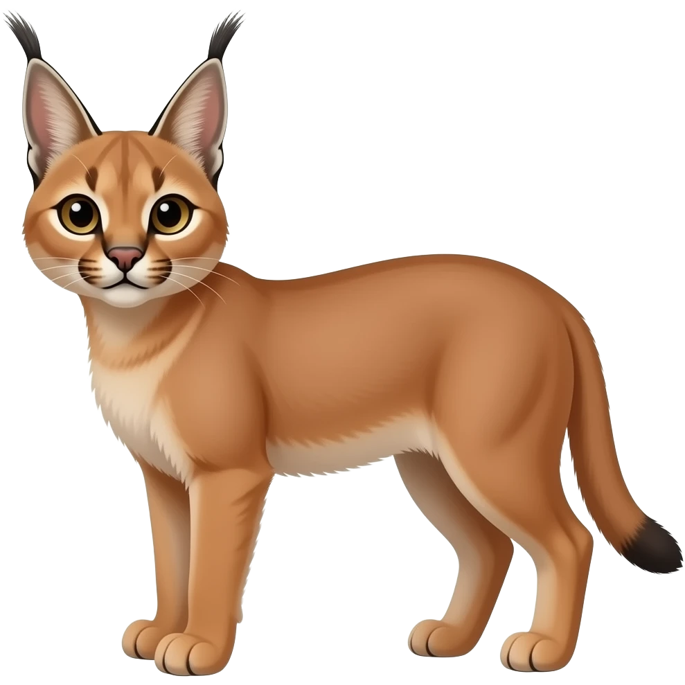 Caracal, full body emoji