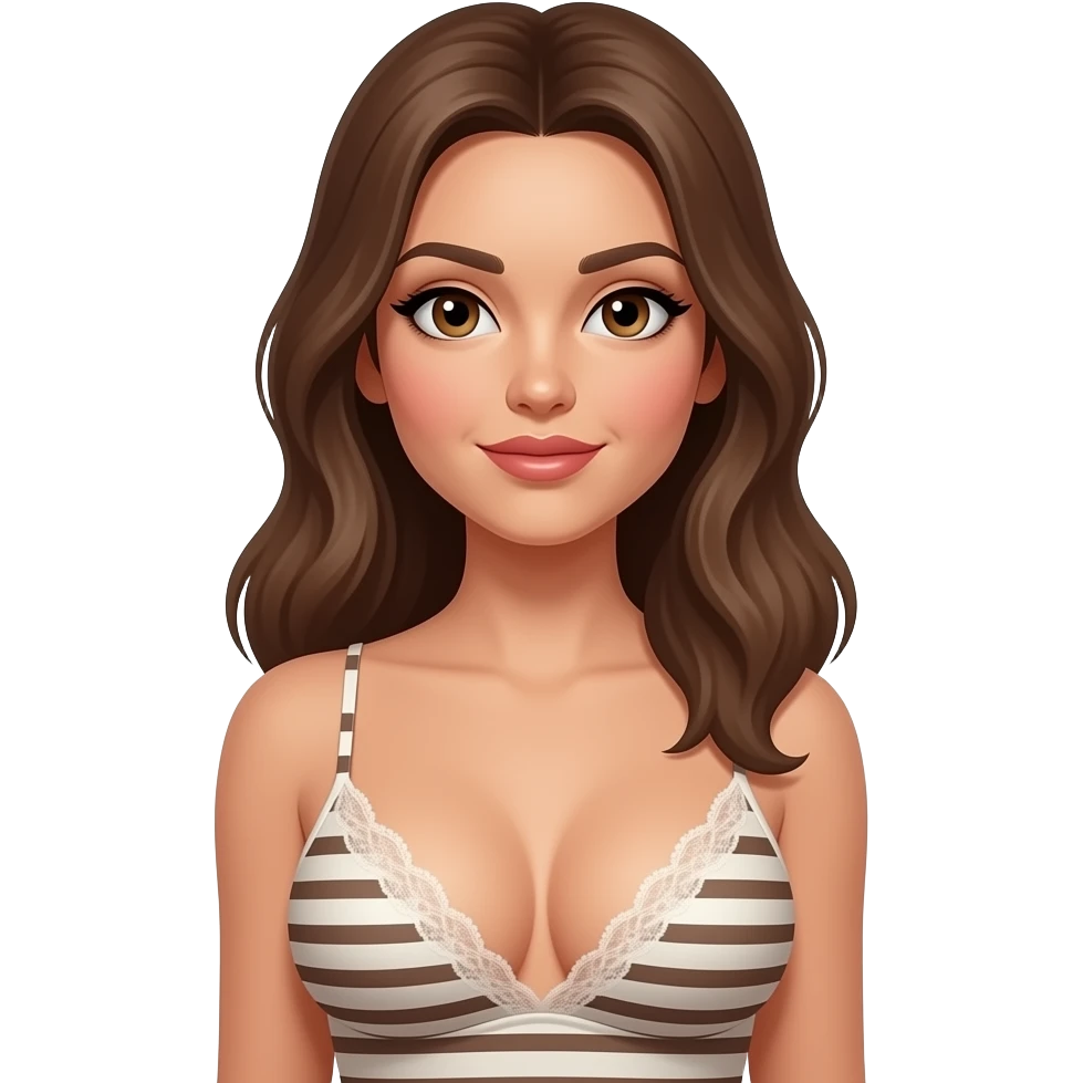Big boobs on sexy woman emoji