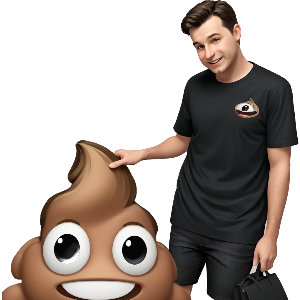 boy in black shirt indoors emoji