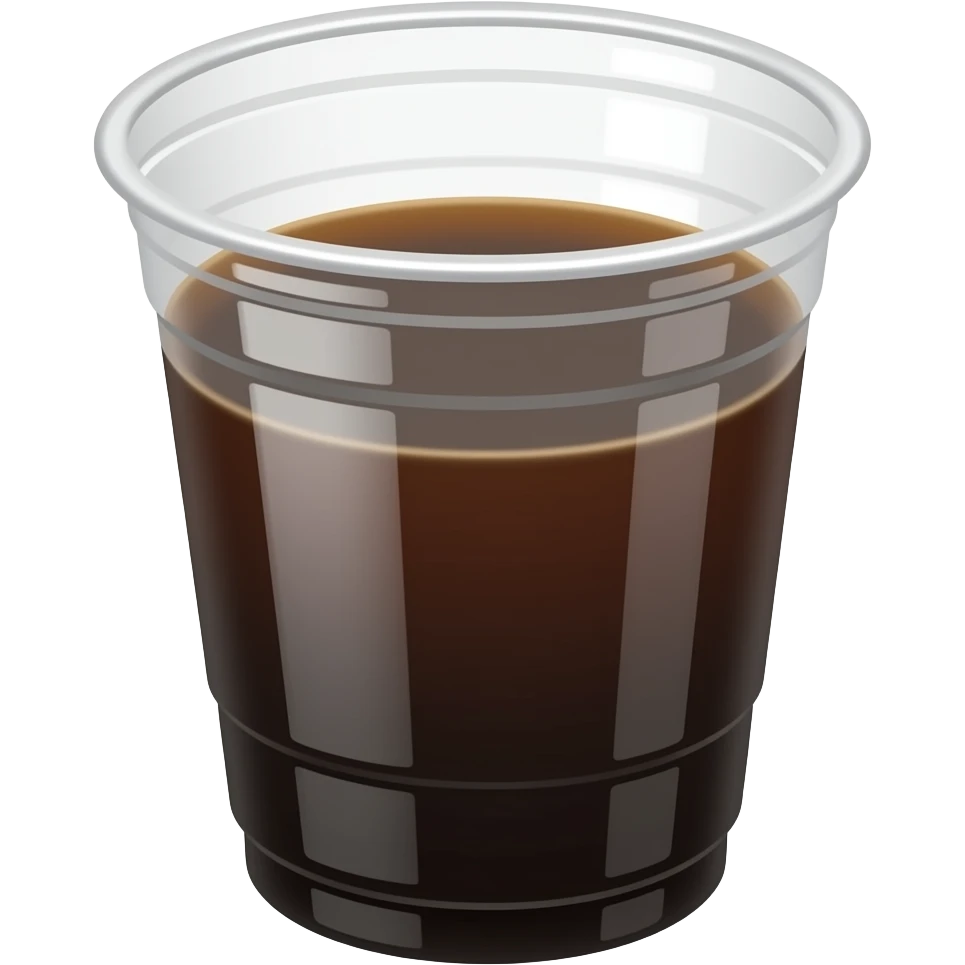 cafe tinto en un vaso plastico emoji