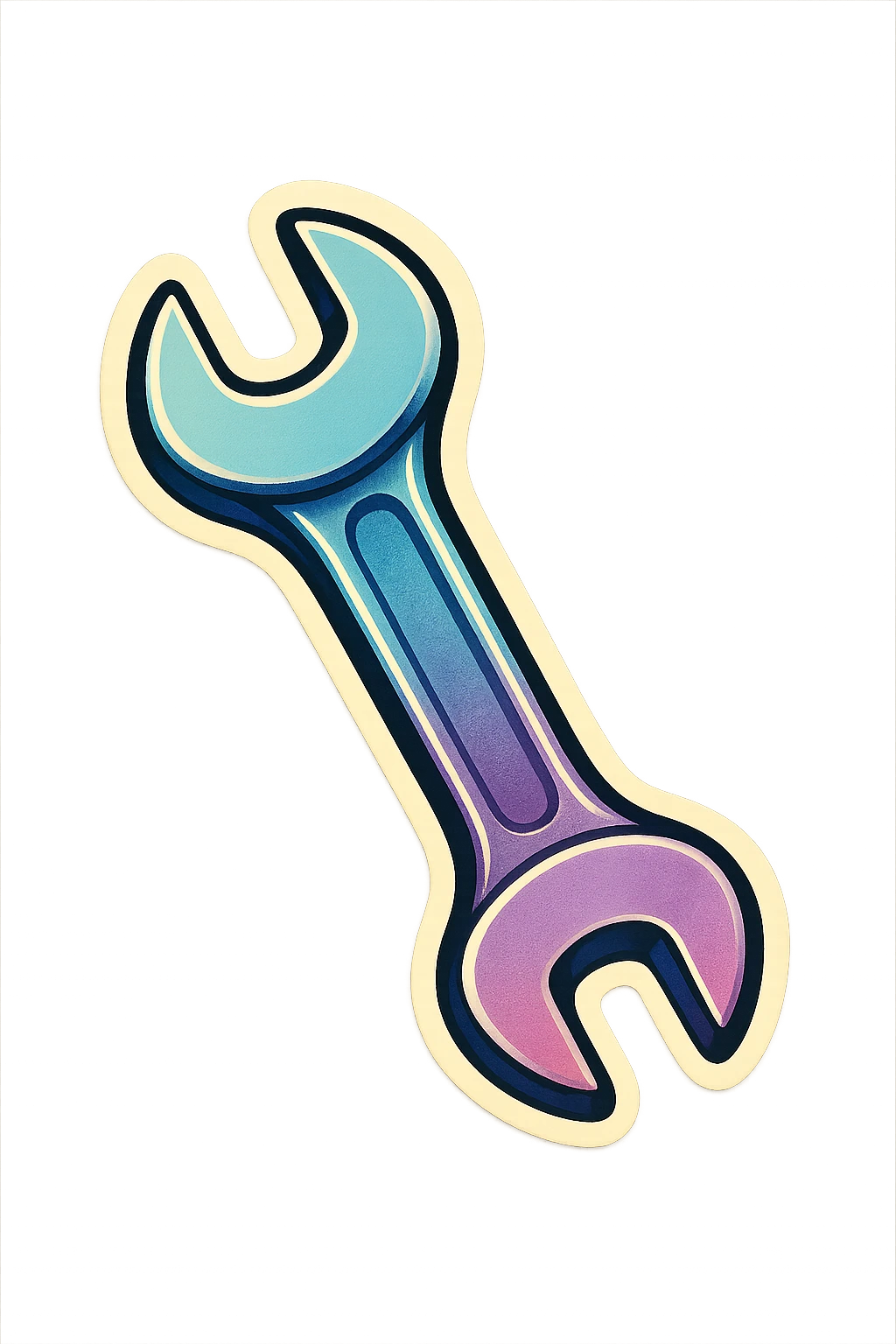 make me a wrench with white outline emoji