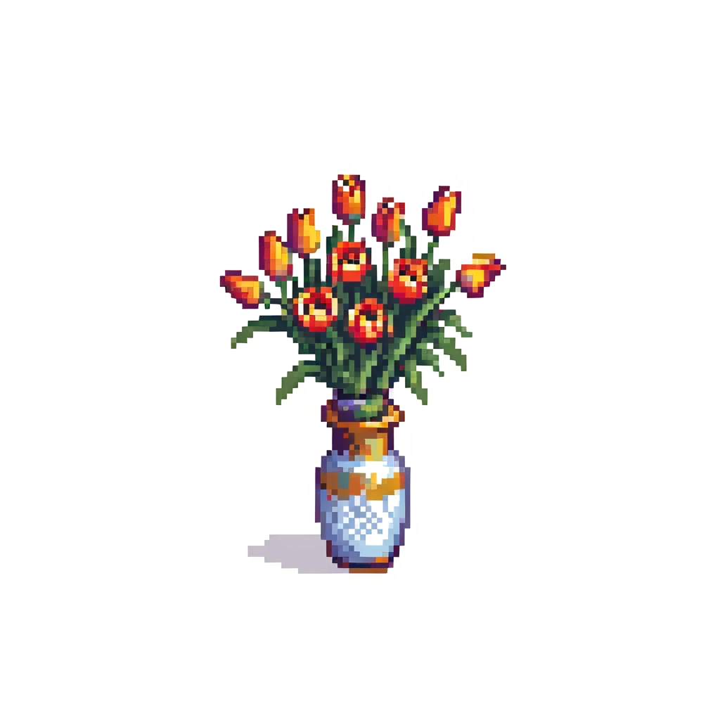 Tulips in a vase emoji