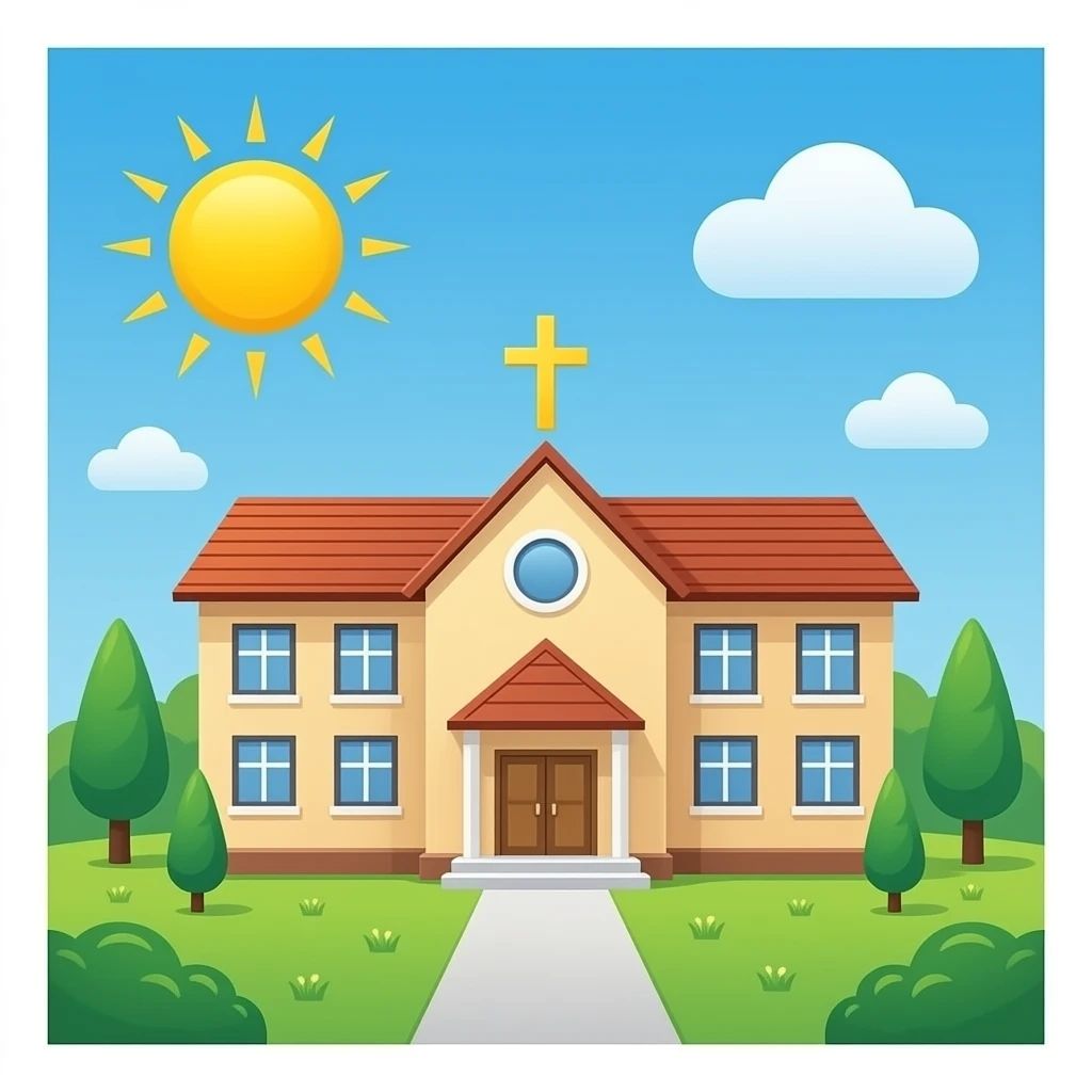 school with the Proto-Orthodox cross emoji