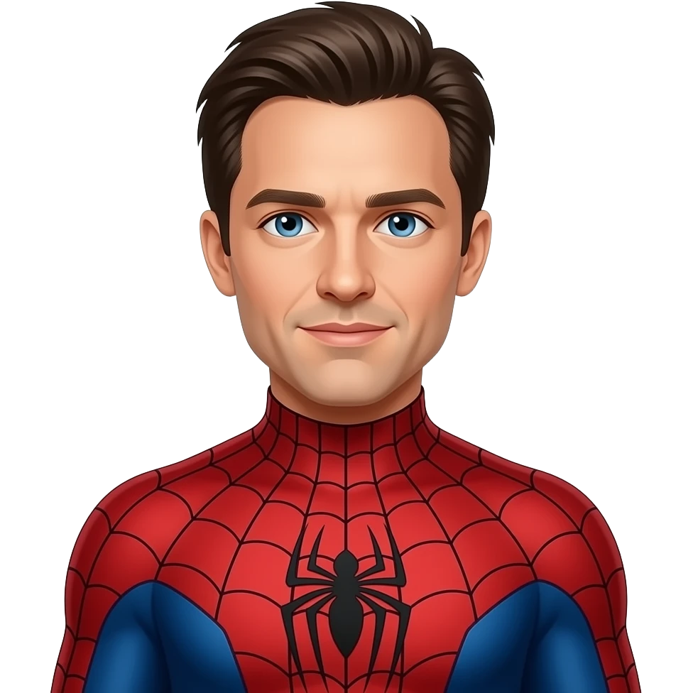 Tobey Maguire wearing a Spider-Man suit emoji