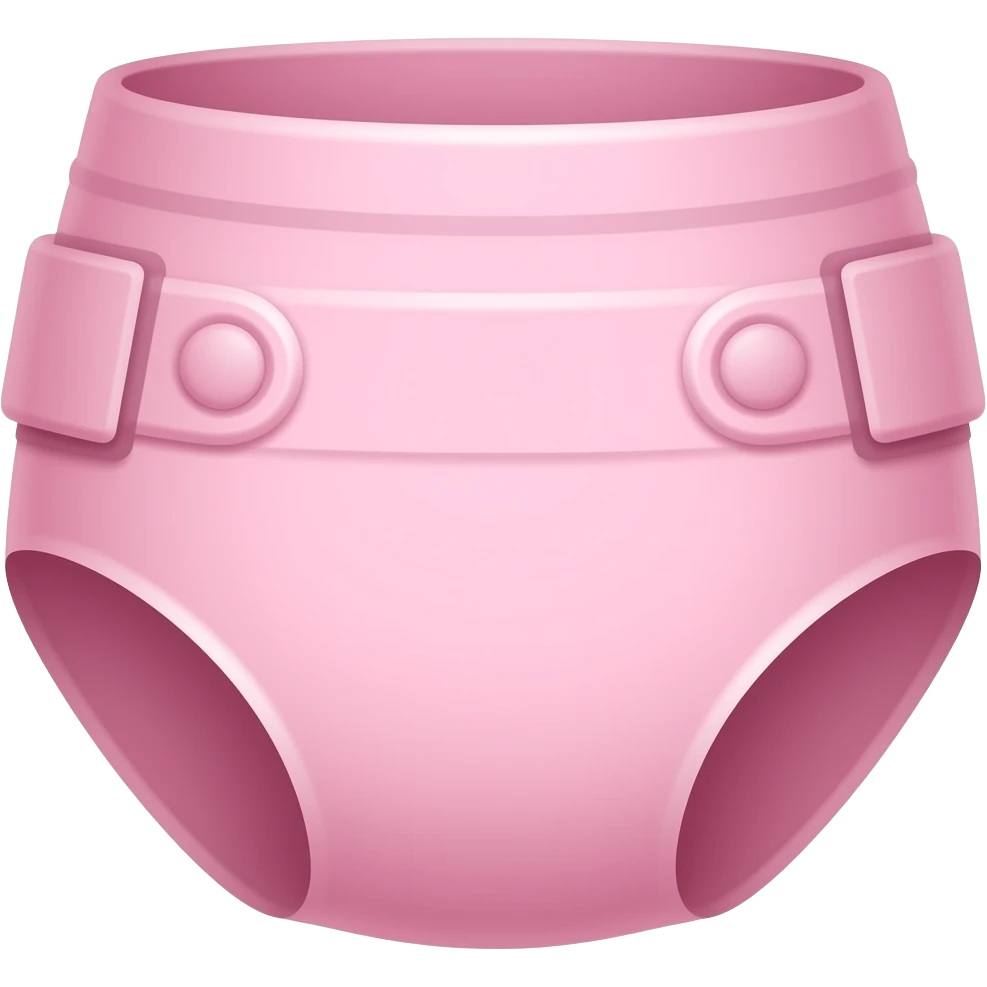 Pink diaper with tabs emoji