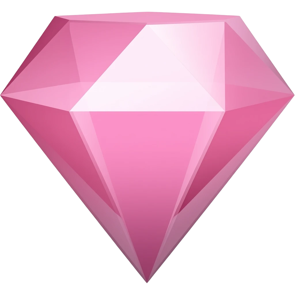 Pink diamond emoji