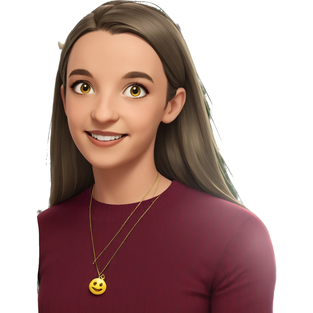 smiling girl by christmas tree emoji