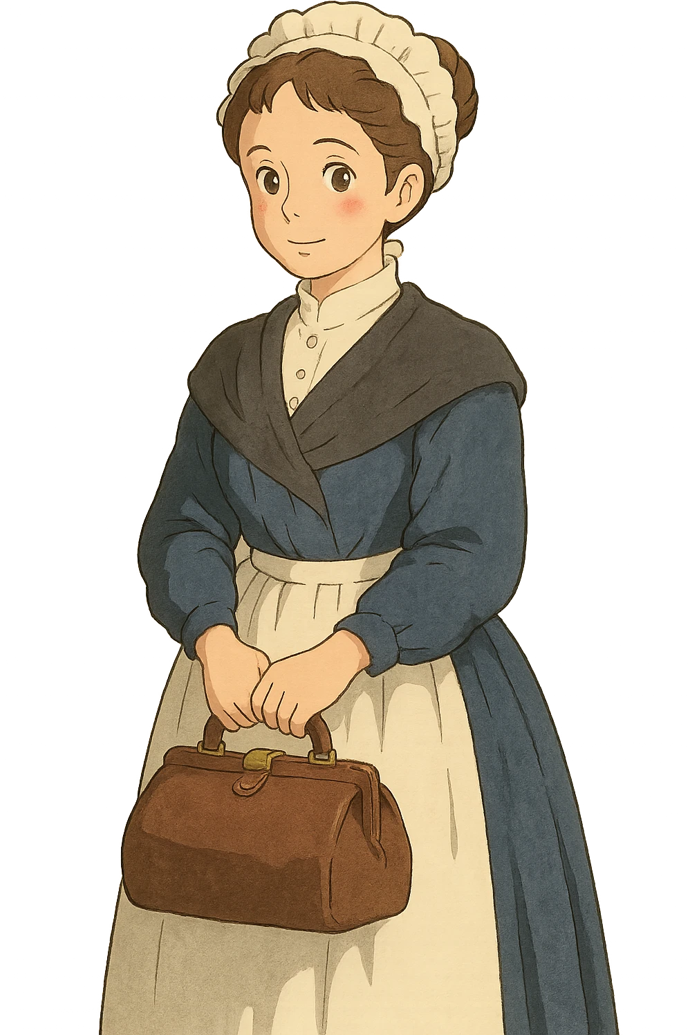 victorian midwife with background emoji