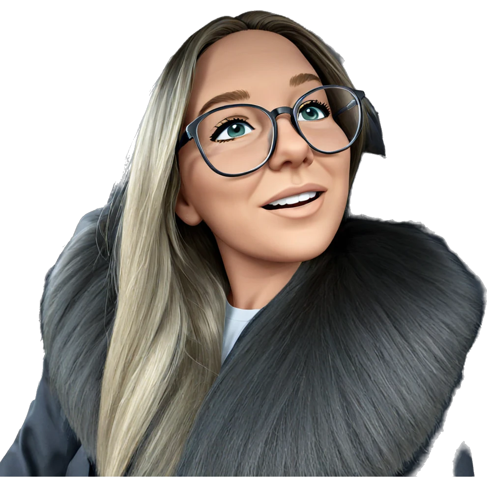 girl in car with glasses emoji