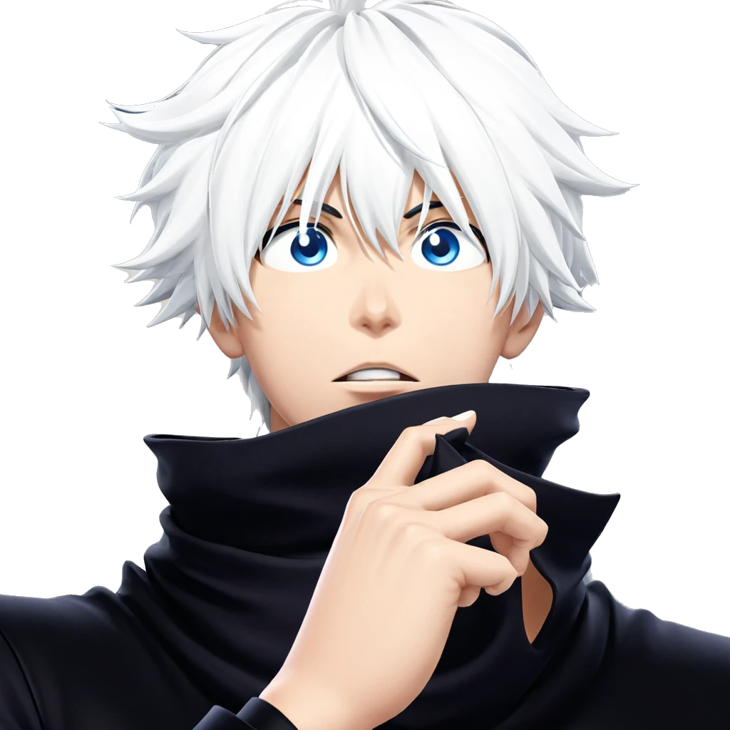 gojou satoru striking a pose emoji