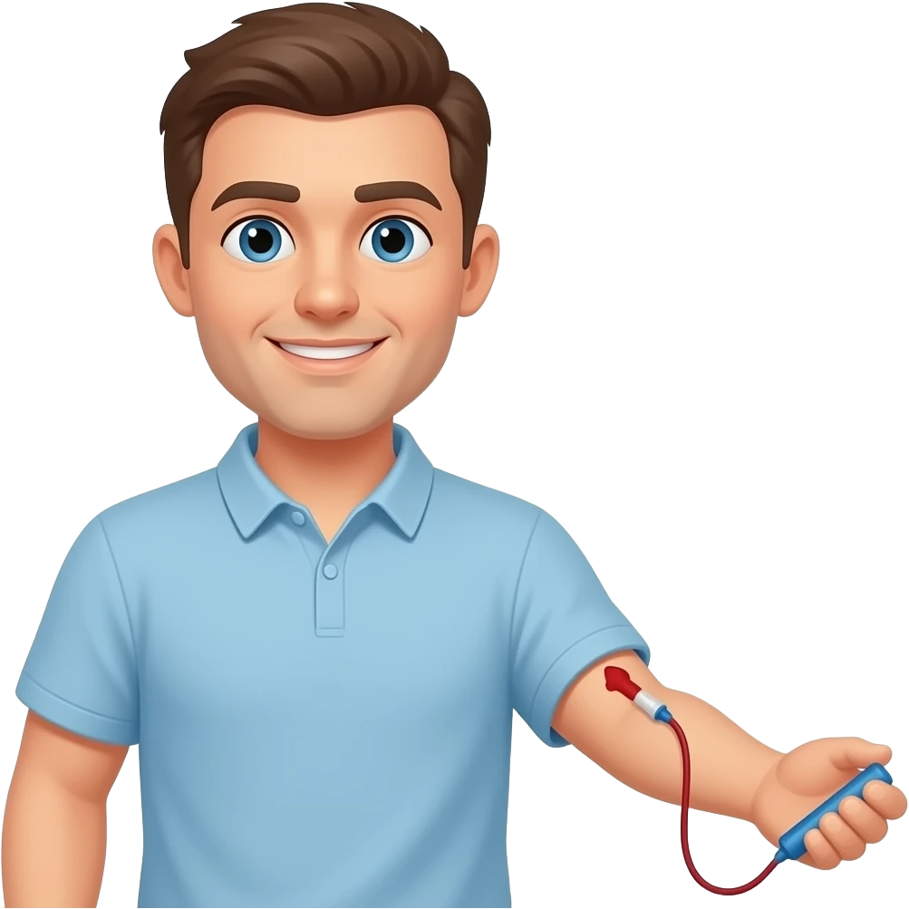 у мужчины берут анализы кровь из руки emoji