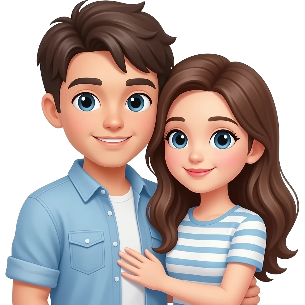 cute boyfriend and girlfriend cuddling emoji