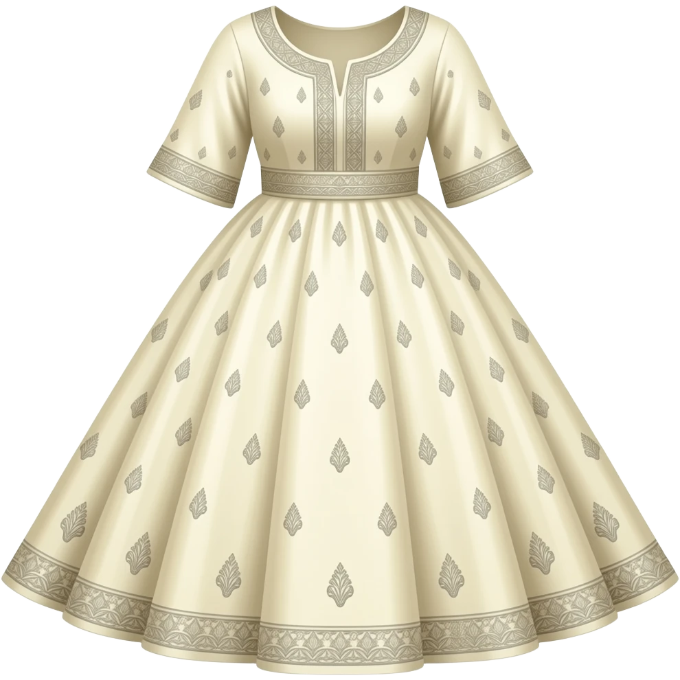 Kashmiri chudi off white colour emoji