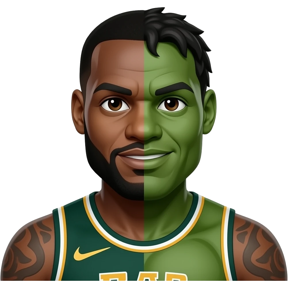 Make LeBron James and the hulk combined emoji