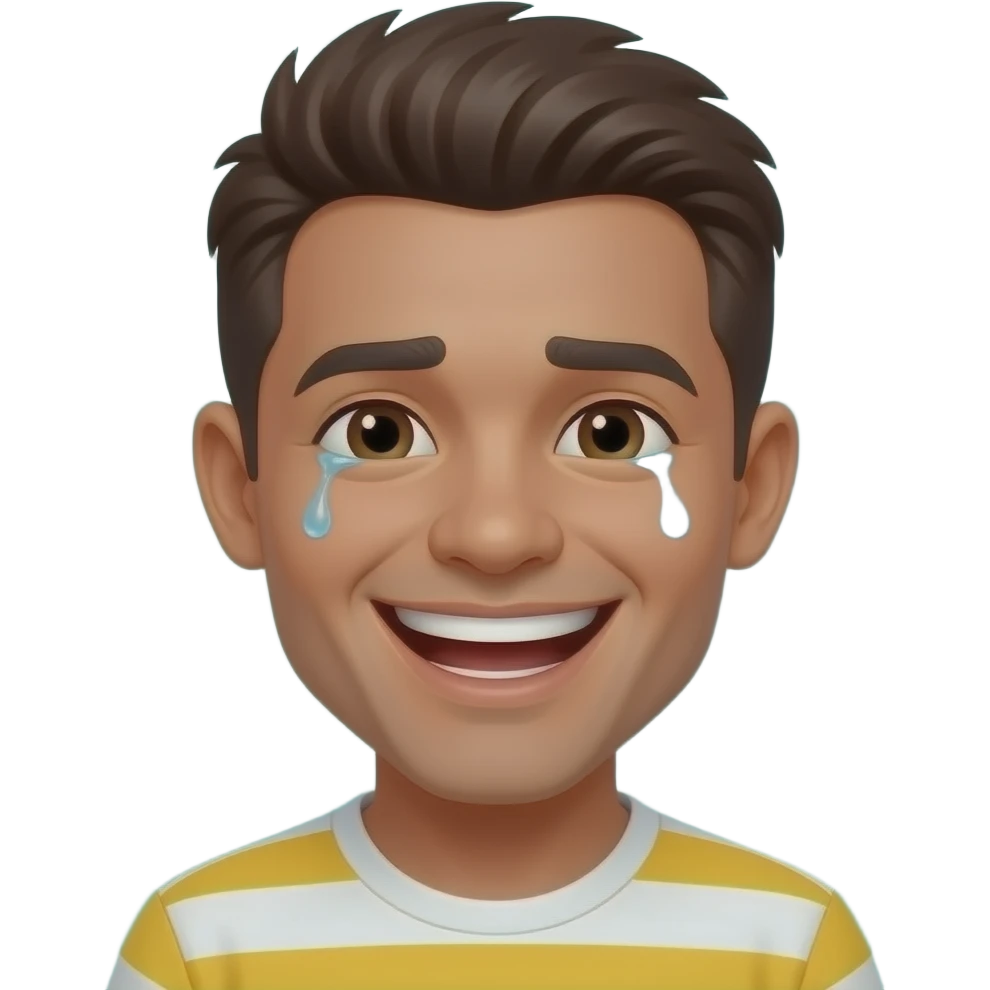 laughing with tears in teal colour emoji