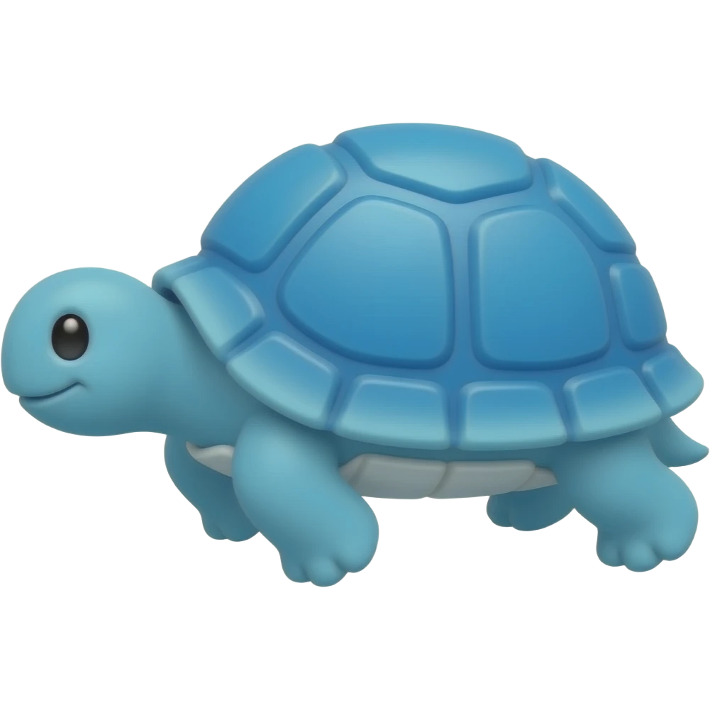 Una tortuga azul emoji