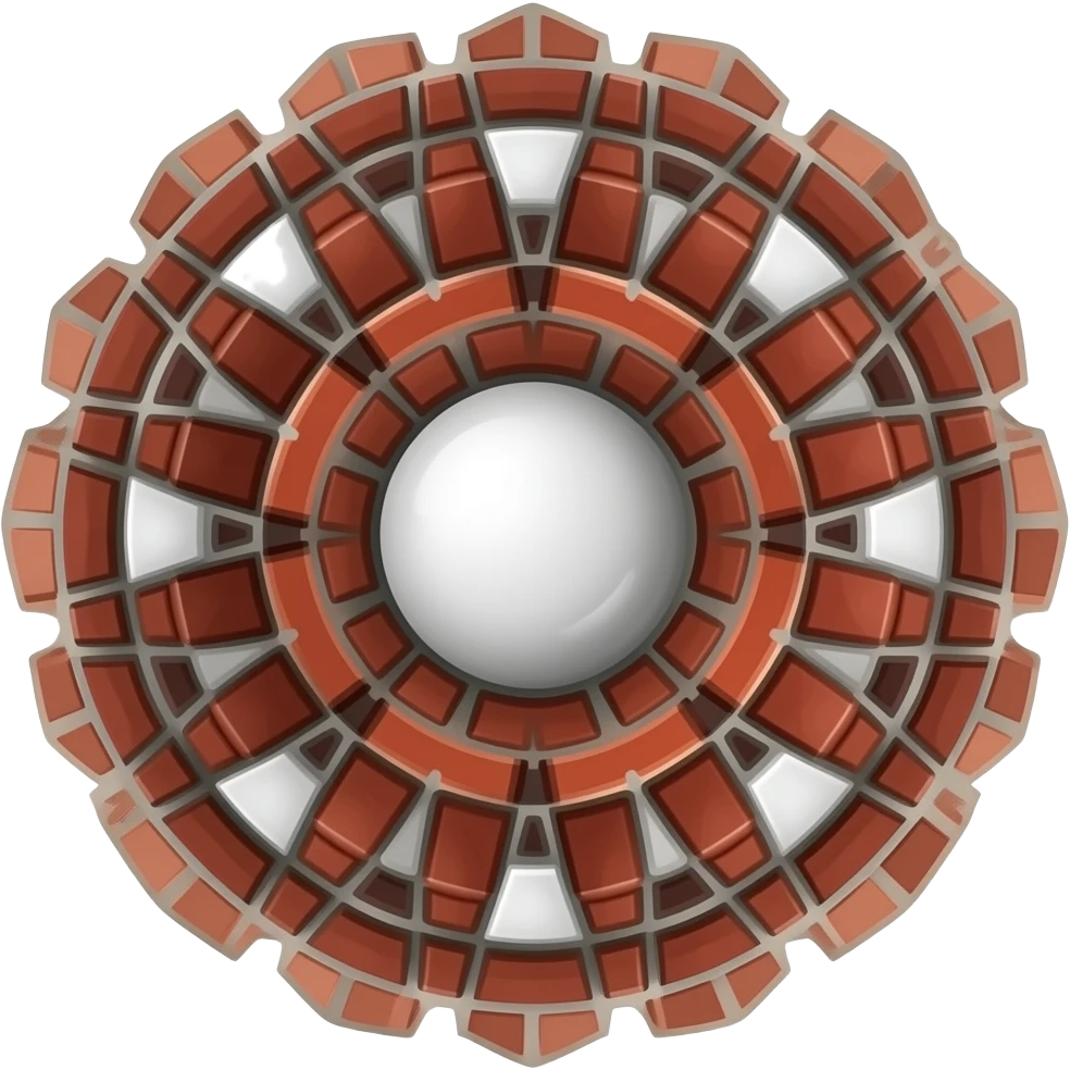 Ladrillo en planta en forma de flor como en Barcelona emoji