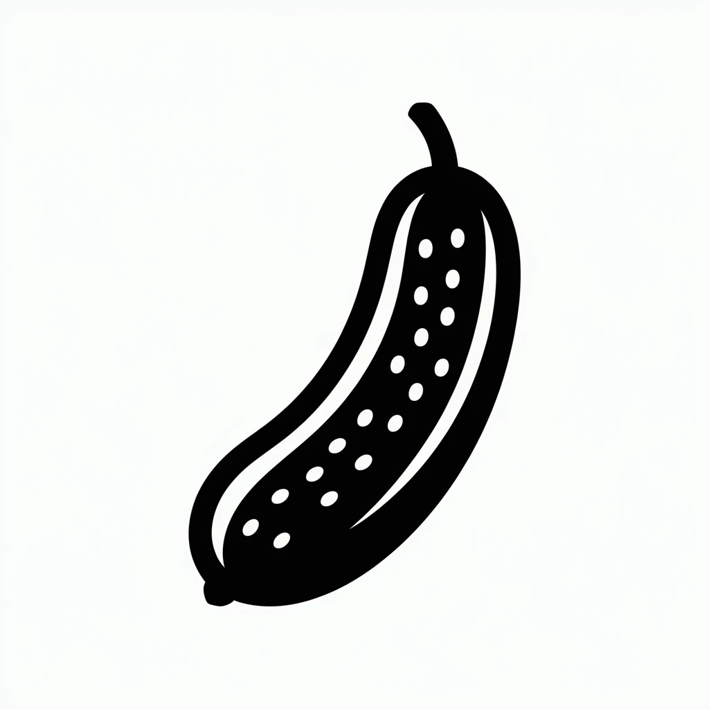 Cucumber icon black silhouette emoji