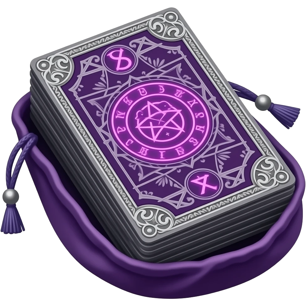 purple magic Tarot card deck emoji