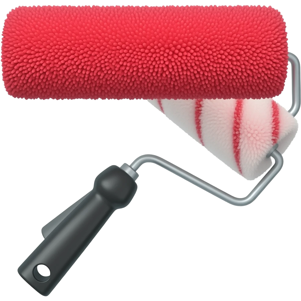 paint roller red emoji