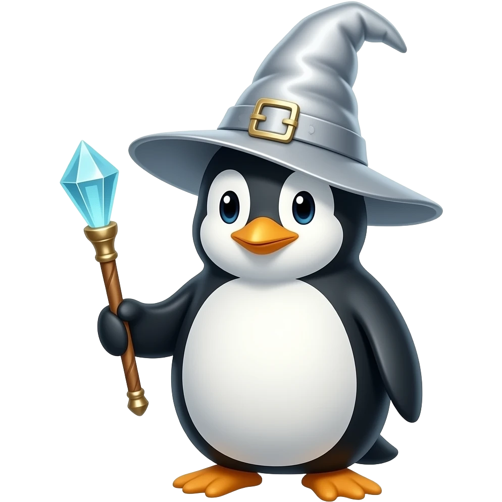 Penguin Wizard emoji
