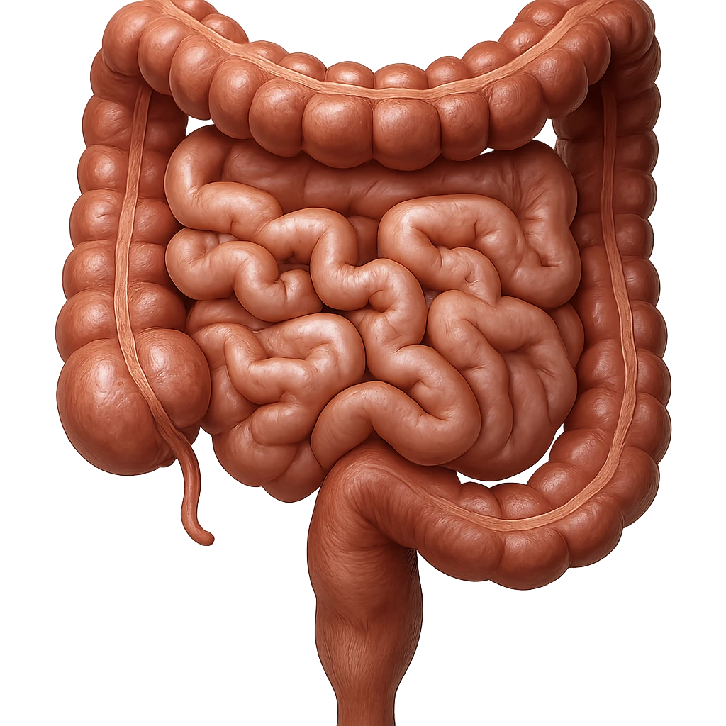 intestino umano anatomico, iperrealistico 4k emoji