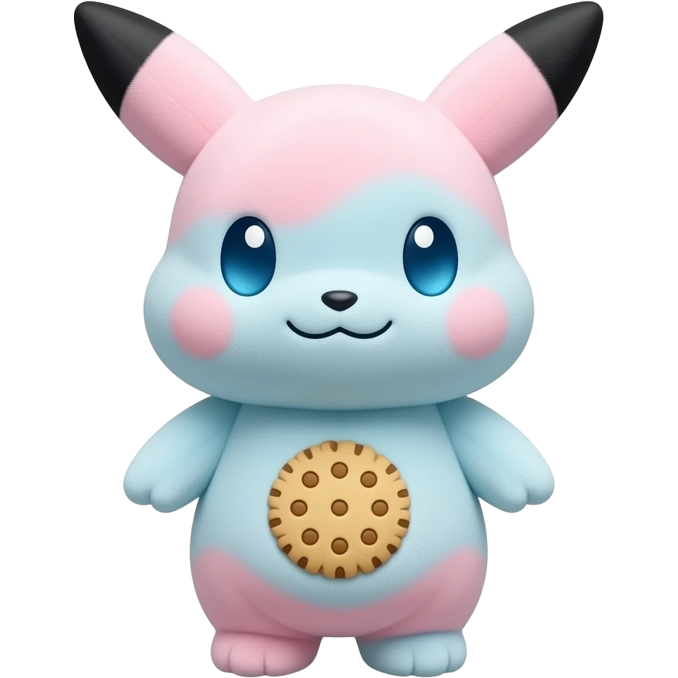 cotton candy cookie pink blue doll plush toy Pokémon for full body! emoji