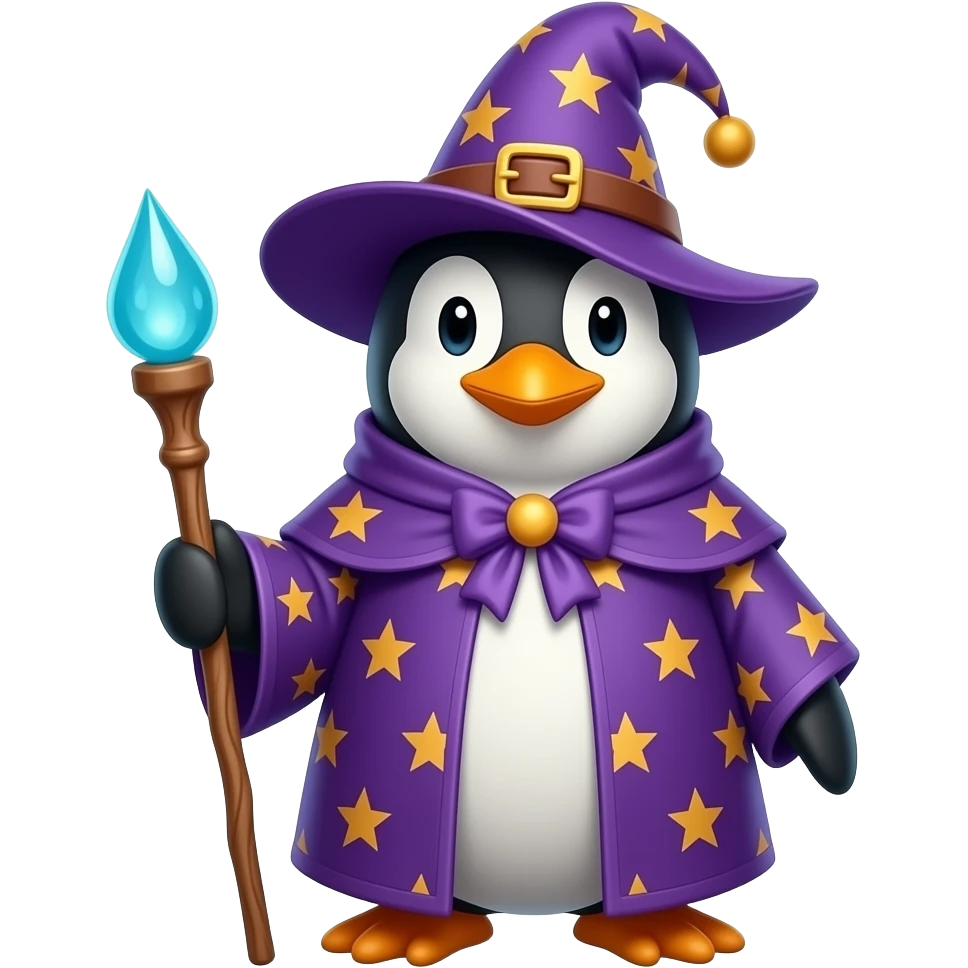 Penguin Wizard emoji