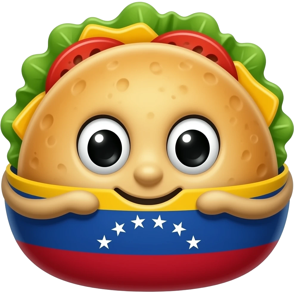Quiero una botarga de una arepa venezolana un poco más serio emoji