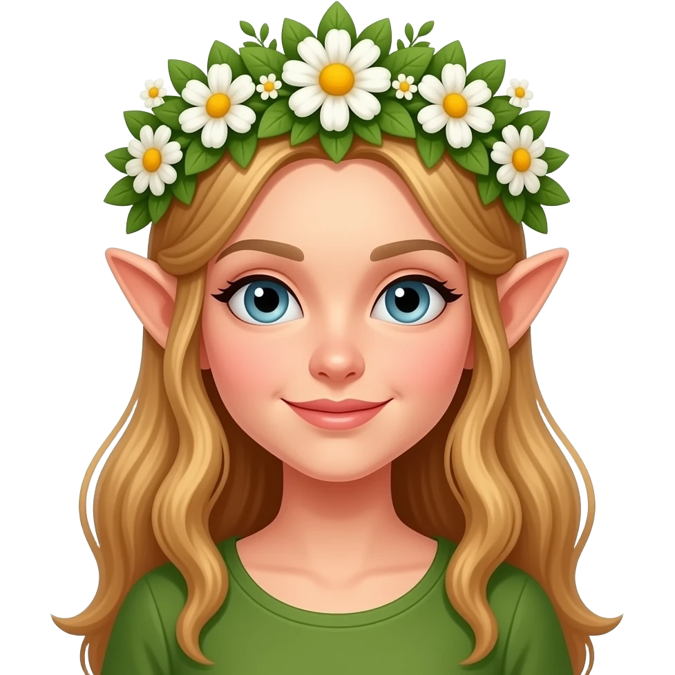 Elves with Flower Crowns emoji
