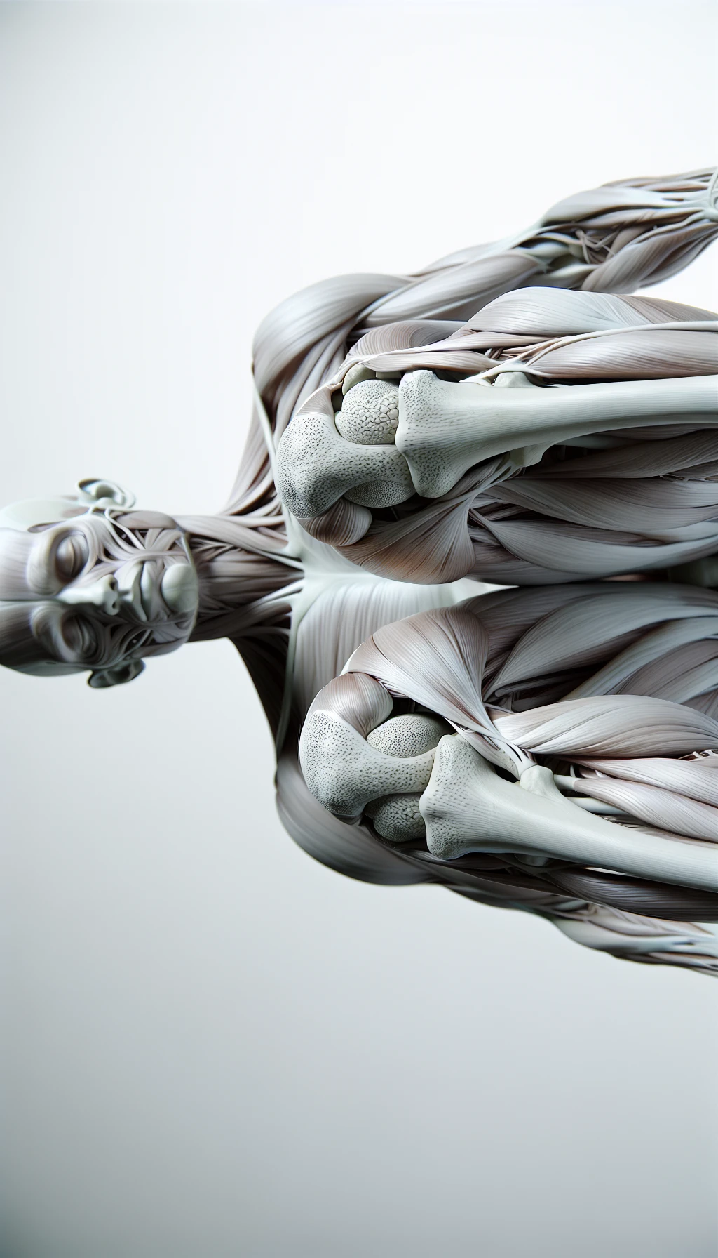 corpo umano anatomico a corpo intero con ginocchia visibili, con occhi chiusi sereno e in perfetta salute , isolato su sfondo bianco, iperrealistico 4k emoji